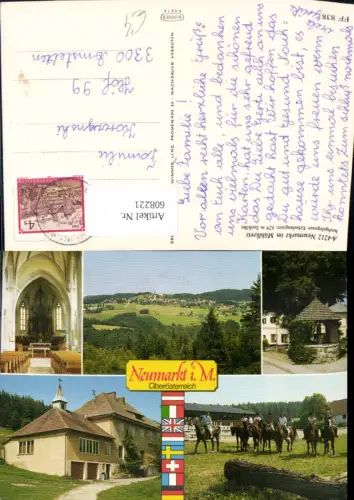 608221,Mehrbild Ak Neumarkt i. Mühlkreis Pferde Reiten Pferdestall