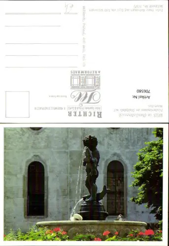 706580 Wels Fischerbrunnen a. Stadtplatz mit Minoriten