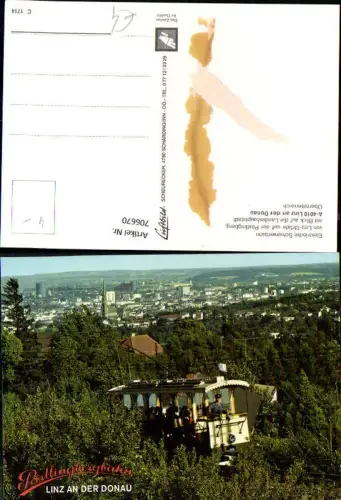 706670 Linz a. d. Donau Pöstlingberg Elektrische Schienenbahn Bergbahn
