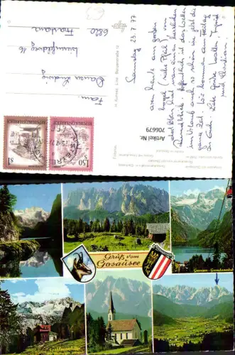 706679 Mehrbild AK Gosau Gosausee Gosaukammbahn Gablonzerhütte