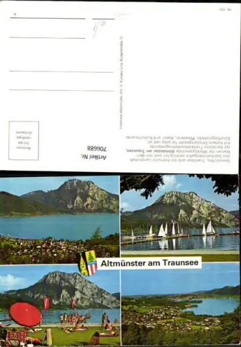 706688 Mehrbild AK Altmünster am Traunsee Strandleben Segelboote