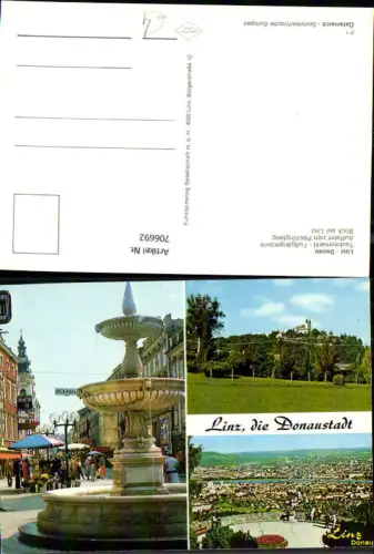 706692 Mehrbild AK Linz a. d. Donau Taubenmarkt Auffahrt zum Pöstlingberg Blick auf Linz