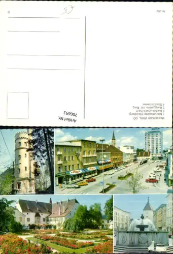 706693 Mehrbild AK Wels Marienwarte Kaiser-Josef-Platz Burggarten mit Burg Stadtbrunnen