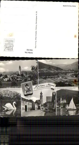 706700 Mehrbild AK St Georgen im Attergau Schwan Segelboot Abtsdorf