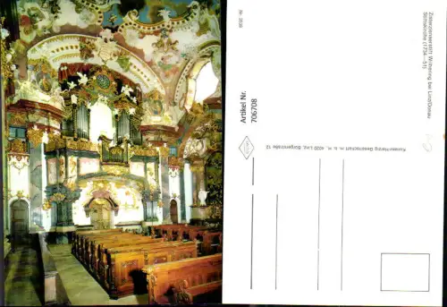 706708 Wilhering Zisterzienserstift Stiftskirche b. Linz a. d. Donau Innenansicht