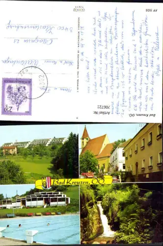 706721 Mehrbild AK Bad Kreuzen Kirche Freibad