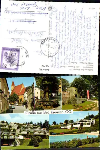 706722 Mehrbild AK Bad Kreuzen Kirche Freibad