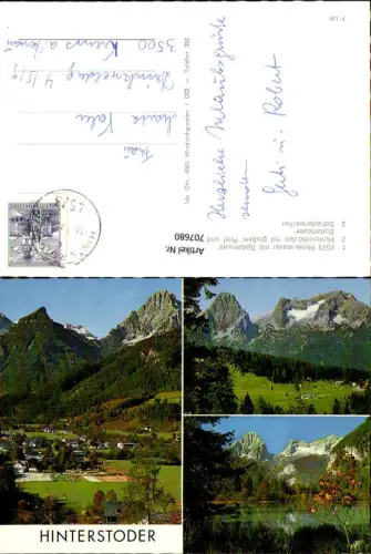 707680 Mehrbild AK Hinterstoder Spitzmauer Hutterer Böden mit Gr. Priel Schiederweiher