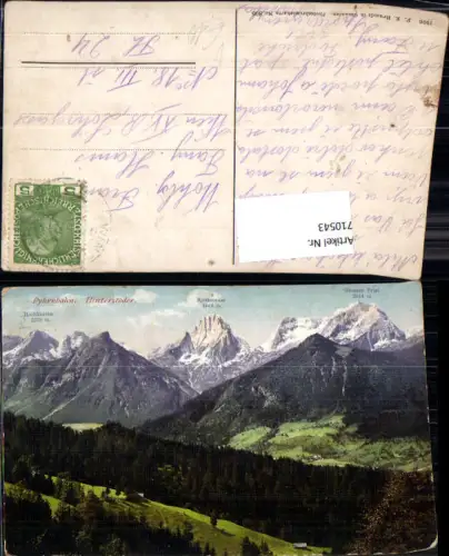 710543 Hinterstoder Pyhrnbahn mit Spitzmauer Gr. Priel pub F. E. Brandt 805