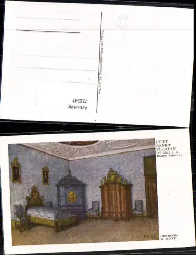 710547 Künstler AK K. Hayd Stift St Florian b. Linz Blaues Zimmer