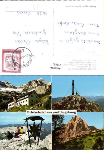 711817 Mehrbild AK Hinterstoder Totes Gebirge Prielschutzhaus Spitzmauergipfel Gipfelkreuz a. Gr. Priel