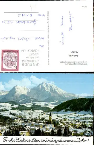 711894 Windischgarsten Winteransicht mit Gr. u. Kl. Pyhrgas Weihnachten Neujahr