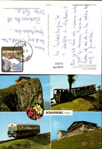 711922 Mehrbild AK Schafberg Neue u. Alte Zahnradbahn Eisenbahn St Wolfgang im Salzkammergut Dampflok