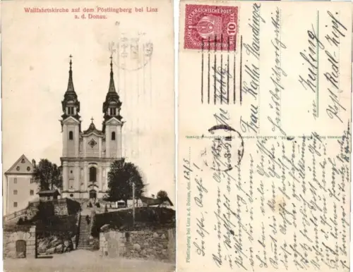 66050,Pöstlingberg b. Linz Schöne Partie 1915