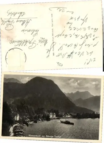 66061,Weissenbach am Attersee m Dampfer 1936