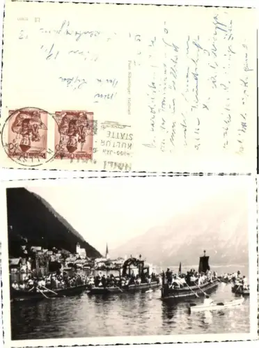 66071,Fotokarte Fronleichnamsprozessions b Hallstatt