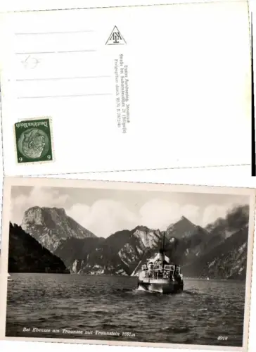 66225,Dampfer am Traunsee b Ebensee m Traunstein
