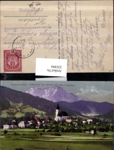 235494,Schörfling am Attersee m. d. Schafberg Totale pub F. E. Brandt 146