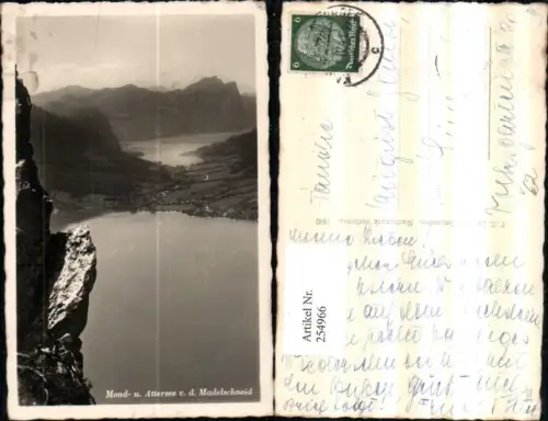 254966,Mond- u. Attersee von d. Madelschneid pub F. E. Brandt 1940