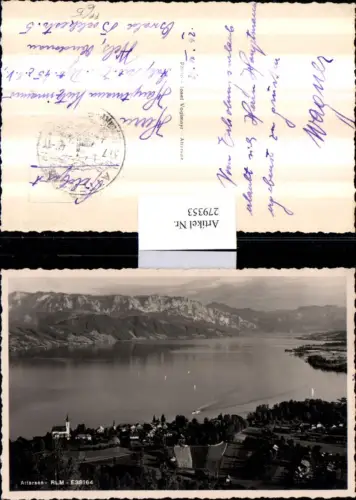 279353,Attersee Totale Bergkulisse Feldpost nach Welst Stab Artillerie-Ersatz-Regiment 45