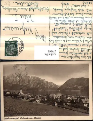 279362,Unterach am Attersee Totale Bergkulisse pub F. E. Brandt 0110