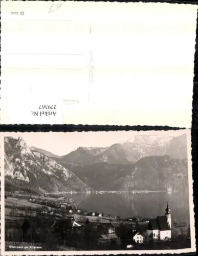 279367,Steinbach am Attersee Teilansicht Kirche Bergkulisse