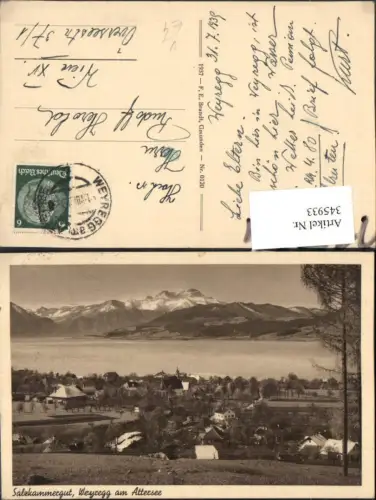 345933,Weyregg am Attersee Totale Bergkulisse pub F. E. Brandt 0120