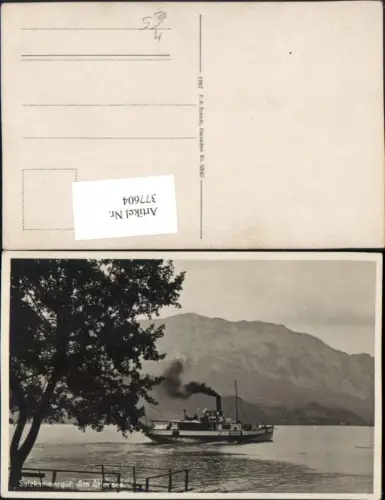 377604,Attersee See Dampfer Schiff Alma Bergkulisse pub F. E. Brandt 5248