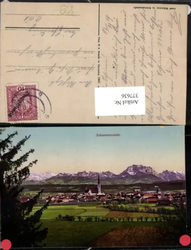 377636,Schwanenstadt Totale Bergkulisse pub F. E. Brandt