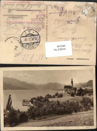 399199,Attersee Kirche See pub F. E. Brandt 0192