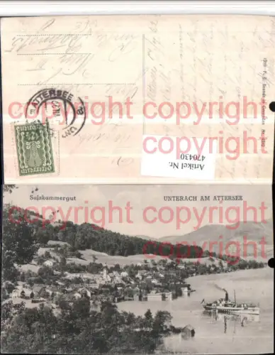 470430,Unterach am Attersee Totale Dampfer pub F. E. Brandt 4592