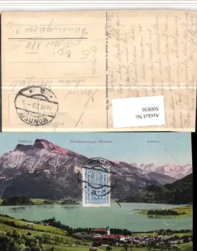 500856,Mondsee Totale Bergkulisse pub F.E. Brandt 194
