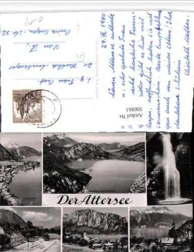 500861,Attersee Unterach Steinbach Wasserfall Mehrbildkarte
