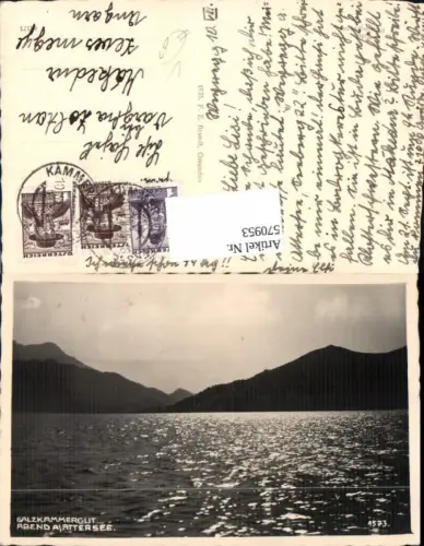 570953,Abend a. Attersee Salzkammergut pub F. E. Brandt 1573