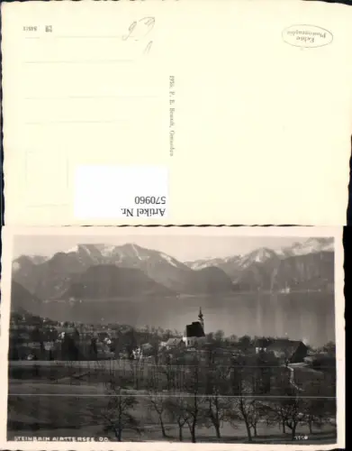 570960,Foto Ak Steinbach a. Attersee pub F. E. Brandt 1110