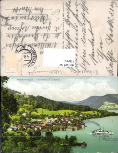 570966,Unterach am Attersee Salzkammergut Schiff Dampfer pub F. E. Brandt 518
