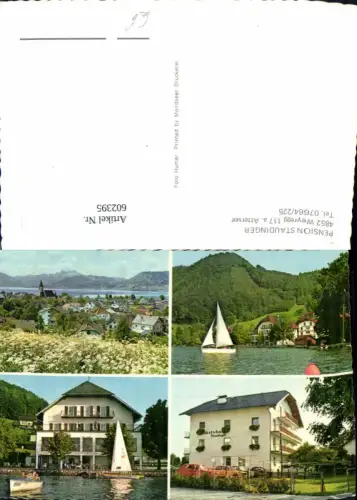 602395,Mehrbild Ak Weyregg Attersee Pension Staudinger Segeln Segelboot