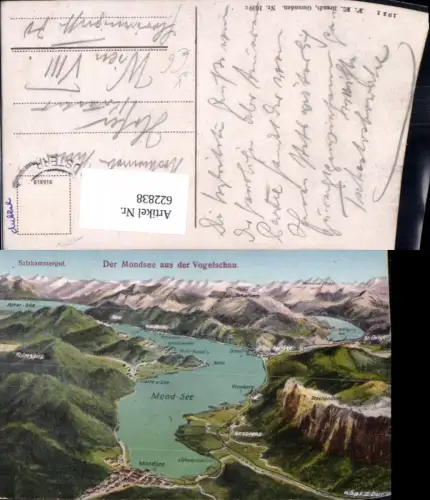 622838,Mondsee Vogelschau Mondsee Gemeinde Mondsee pub F. E. Brandt 1039c