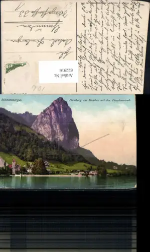622916,Salzkammergut Plomberg a. Mondsee m. d. Drachenwand Sankt Lorenz pub F. E. Brandt 296