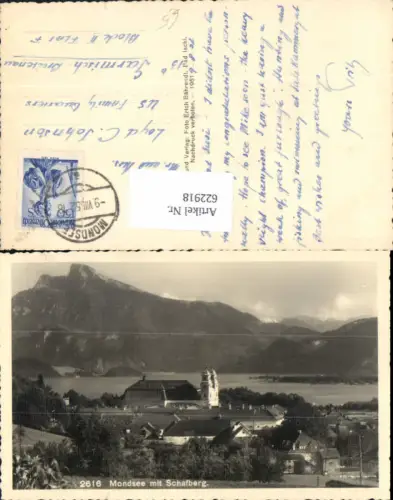 622918,Foto Ak Mondsee m. Schafberg