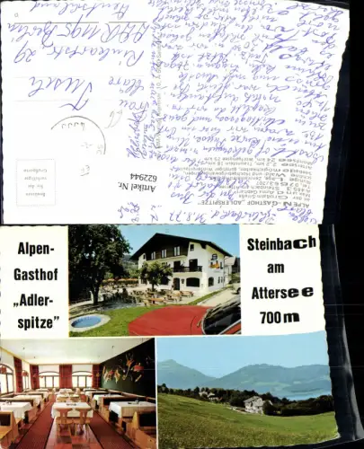 622944,Mehrbild Ak Steinbach a. Attersee Alpen-Gasthof Adlerspitze