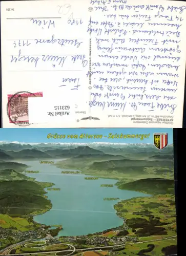 623115,Attersee Salzkammergut Steinbach Weyregg pub Alpine Luftbild 74201