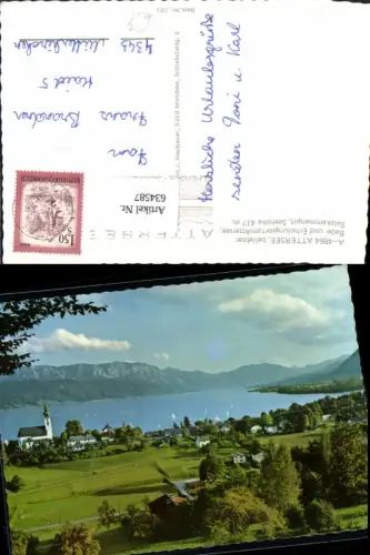 634587,Attersee am Attersee Ansicht m. Kirche