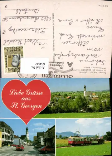 634612,Mehrbild Ak St Georgen im Attergau VW Golf Eisenbahn