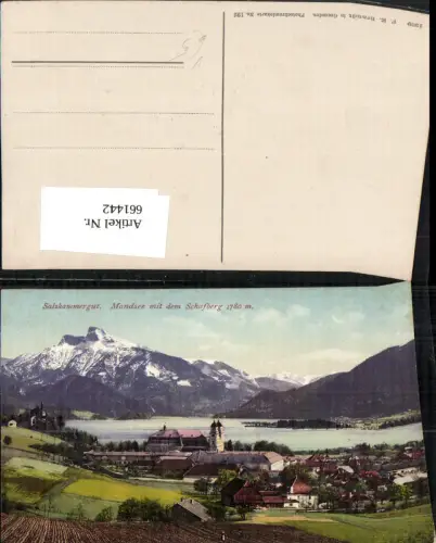 661442,Mondsee mit dem Schafberg Salzkammergut pub F. E. Brandt 192