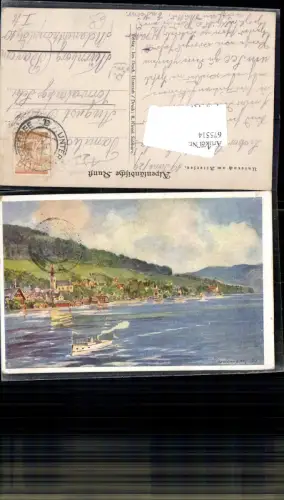 675514,Künstler AK Unterach am Attersee