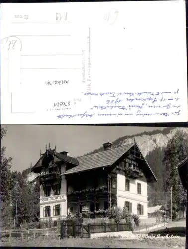 676504,seltene Foto-AK Goisern Haus Pension Dachstein
