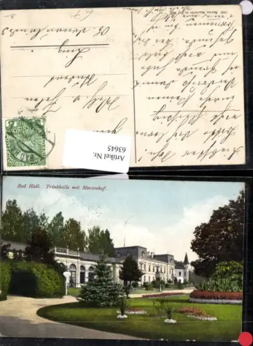 63645,Bad Hall Trinkhalle mit Marienhof 1909 Photochromie