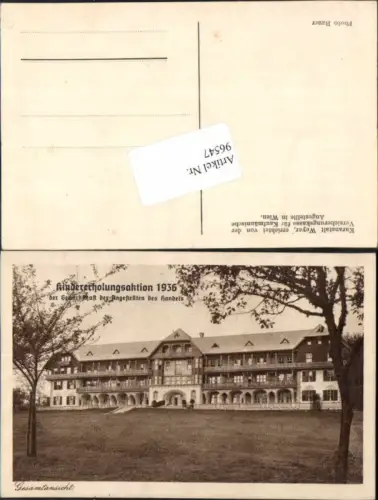 96547,Weyer a.d. Enns Kindererholungsaktion 1936 Heim