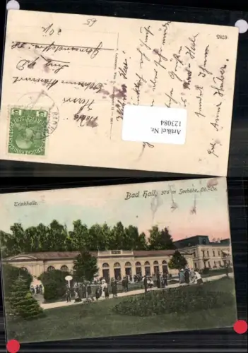 123084,Bad Hall bei Steyr Trinkhalle m. Leute 1913